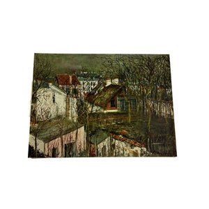 Vintage Maurice Utrillo Art Print Berliox House Unframed 10" X 7.5"